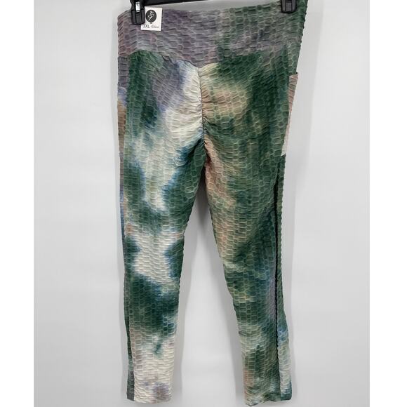 Otos Active Womens Multicolored Textured Leggings NEW Size 3XL - Picture 2 of 12